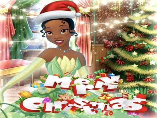 Tiana Princess Xmas DressUp game screenshot - hypercasual - Free online game