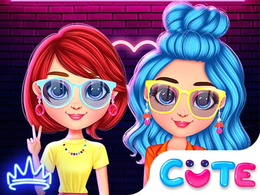 Rainbow Girls Neon Fashion游戏截图 - girls - 免费在线游戏