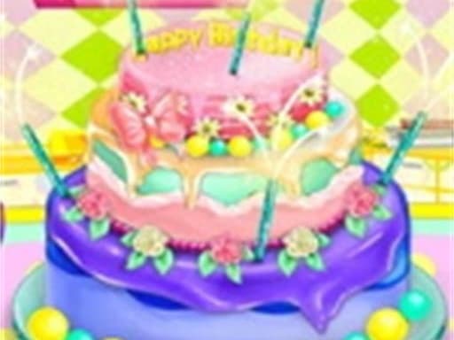 Captura de pantalla del juego Little Girl Birthday Cake - girls - Juego gratuito en línea
