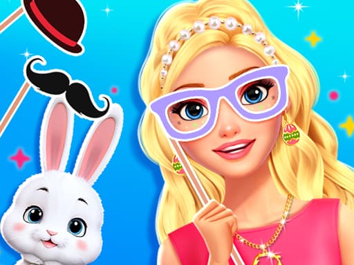 BFF Easter Photobooth Party game screenshot - girls - Free online game