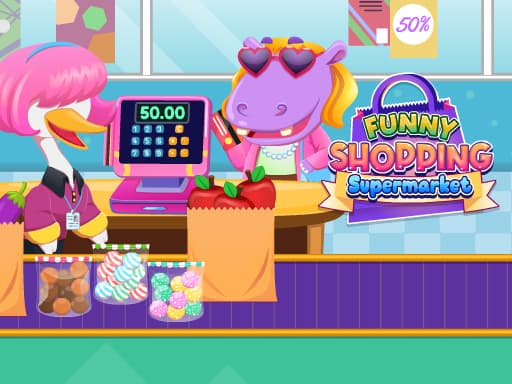 Funny Shopping Supermarket game screenshot - girls - Free online game