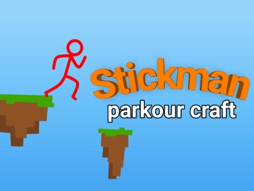 Stickman parkour craft game screenshot - fighting - Free online game