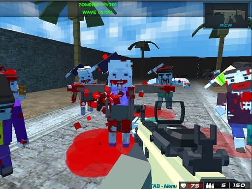 Pixel blocky Combat The SandStorm game screenshot - multiplayer - Free online game
