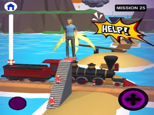 Tsunami Escape Simulation game screenshot - 3d - Free online game