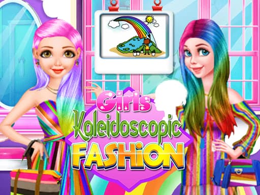 Captura de pantalla del juego Girls Kaleidoscopic Fashion - girls - Juego gratuito en línea
