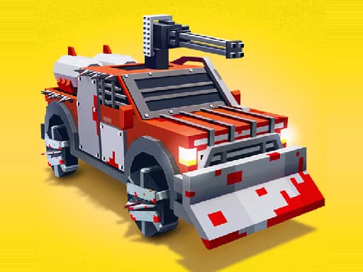 Captura de pantalla del juego Zombie Derby: Blocky Roads Online - shooting - Juego gratuito en línea