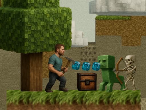 Captura de pantalla del juego Ultra Realistic BlockCraft - arcade - Juego gratuito en línea