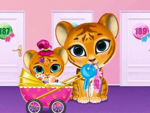 Kids Pet Hotel game screenshot - girls - Free online game