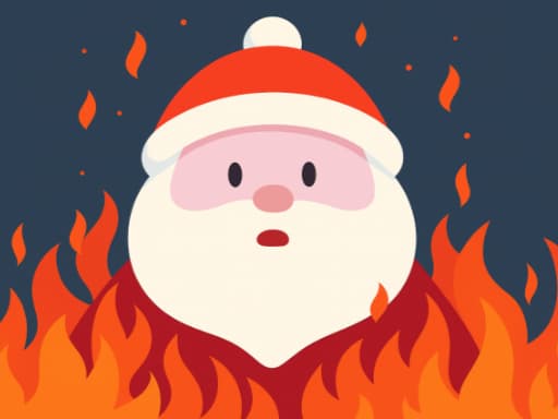 Captura de pantalla del juego Santa on Fire - hypercasual - Juego gratuito en línea