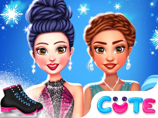 Princess Winter Ice Skating Outfits game screenshot - girls - Free online game
