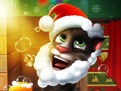 Talking Tom Christmas game screenshot - girls - Free online game