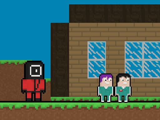Squid Escape But Blockworld game screenshot - arcade - Free online game