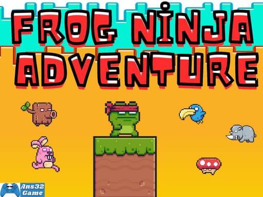 Frog Ninja Adventure game screenshot - hypercasual - Free online game