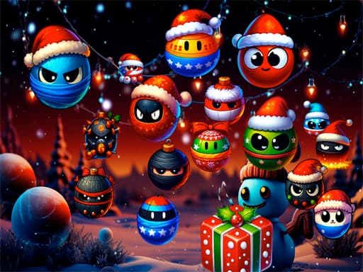 Christmas Rush : Red and Friend Balls game screenshot - adventure - Free online game