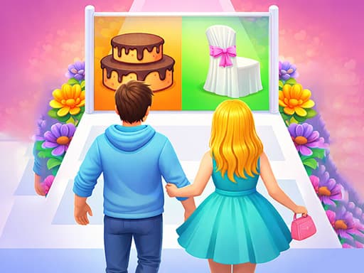 Captura de pantalla del juego Couple Wedding Race Game - hypercasual - Juego gratuito en línea