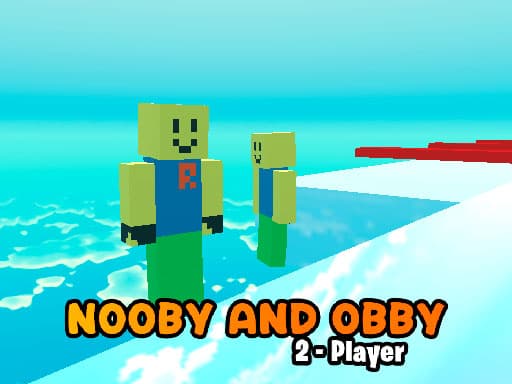 Captura de pantalla del juego Nooby And Obby 2 Player - adventure - Juego gratuito en línea