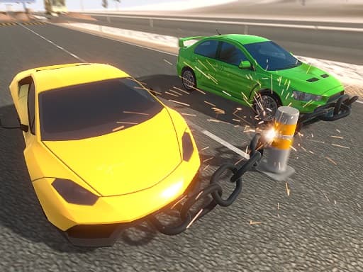 Drive Chained Car 3D game screenshot - racing - Free online game