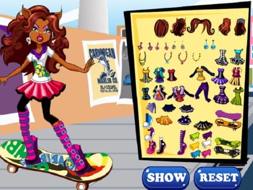 Captura de pantalla del juego Clawdeen skates - hypercasual - Juego gratuito en línea
