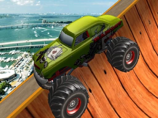 Monster Trucks Sky Stunts game screenshot - racing - Free online game