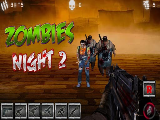 Captura de pantalla del juego Zombies Night 2 - shooting - Juego gratuito en línea
