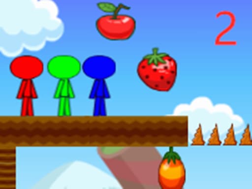 Stickman Bros In Fruit Island 2 game screenshot - adventure - Free online game