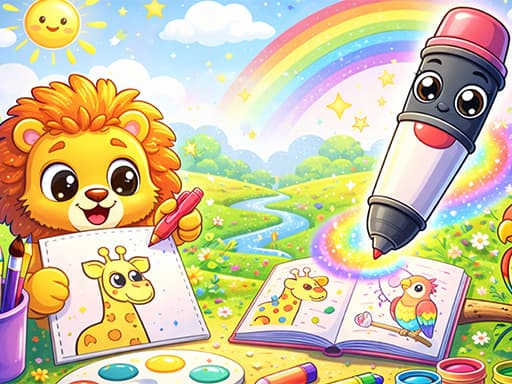 Magic Coloring Book for Little Artists game screenshot - hypercasual - Free online game