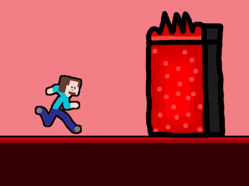 Captura de pantalla del juego Steveman Lava World - arcade - Juego gratuito en línea