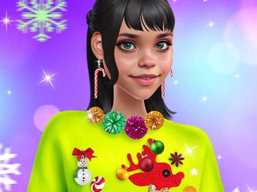 DIY Ugly Christmas Sweater game screenshot - girls - Free online game