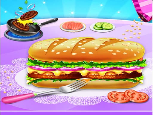 Club Sandwich-2 game screenshot - girls - Free online game