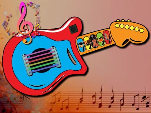 Kids Guitar Music Time game screenshot - girls - Free online game