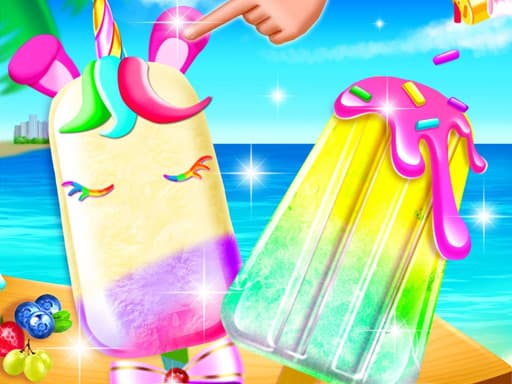 Unicorn Ice Pop game screenshot - girls - Free online game