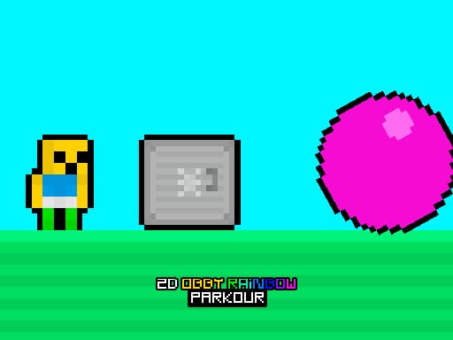 2D Obby Rainbow Parkour game screenshot - arcade - Free online game