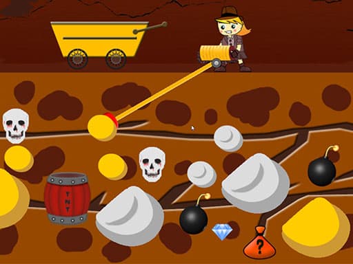Captura de pantalla del juego Lady Gold Miner - adventure - Juego gratuito en línea