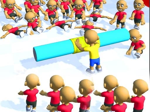 Push the Crazy Crowd : Stickman Clash 3D game screenshot - hypercasual - Free online game