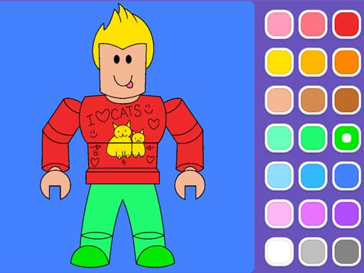 Roblox Coloring Game game screenshot - girls - Free online game