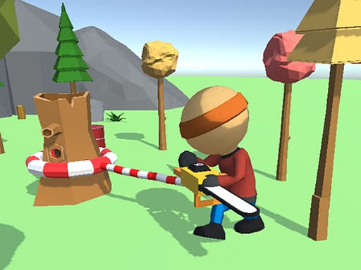 Wood Man Cutter game screenshot - fighting - Free online game