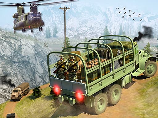Captura de pantalla del juego Army Cargo Transport Driving Online - racing - Juego gratuito en línea