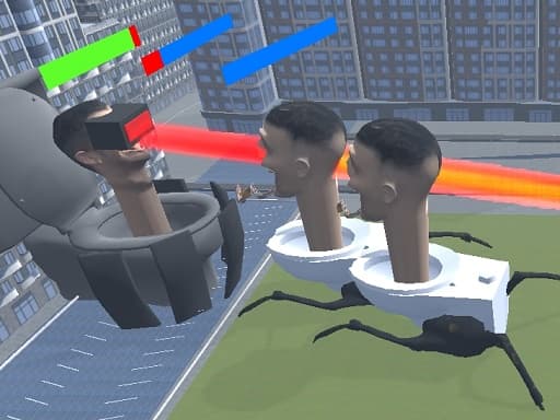 Merge Toilet Skib Fight game screenshot - action - Free online game