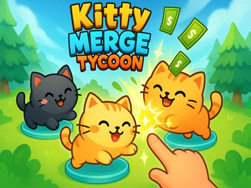 Captura de pantalla del juego Kitty Merge Tycoon - puzzles - Juego gratuito en línea