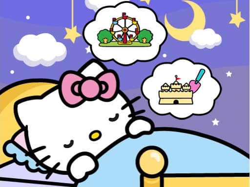 Hello Kitty Good Night game screenshot - girls - Free online game