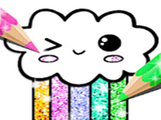 Kawaii Coloring Book Glitter - Drawing Book game screenshot - girls - Free online game
