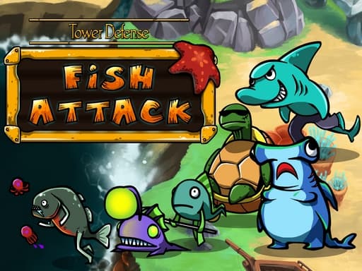 Captura de pantalla del juego Tower Defense : Fish Attack - shooting - Juego gratuito en línea