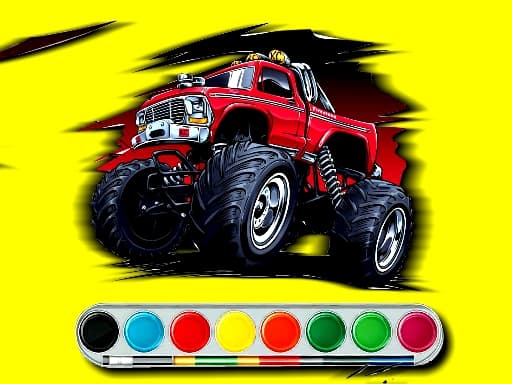 Monster Jeep Coloring游戏截图 - girls - 免费在线游戏