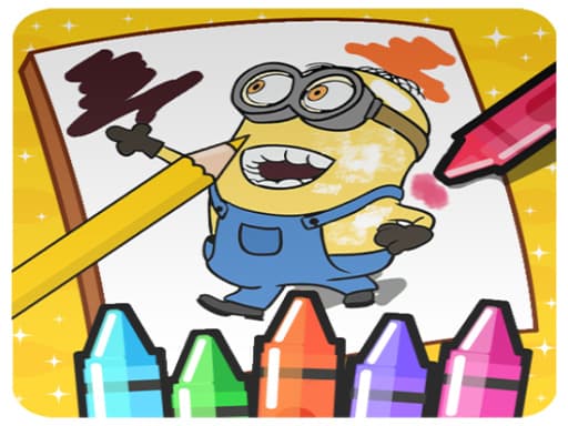 Coloring Minion game screenshot - girls - Free online game