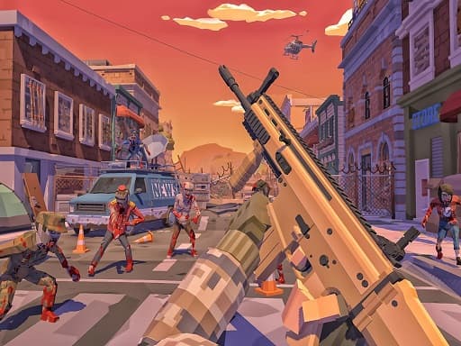 Captura de pantalla del juego Polygon War Z Zombie - shooting - Juego gratuito en línea