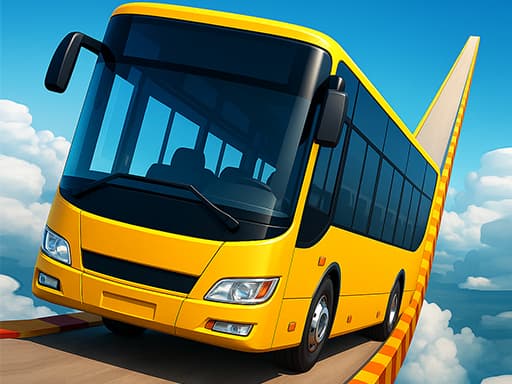 Captura de pantalla del juego Sky Bus Mega Ramp Drive - racing - Juego gratuito en línea
