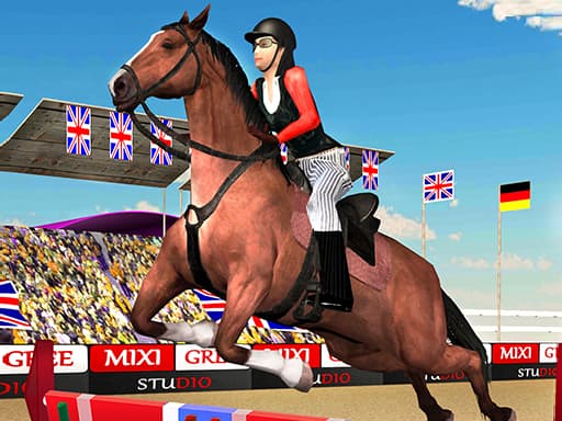 Horse Jumping Show 3D game screenshot - 3d - Free online game