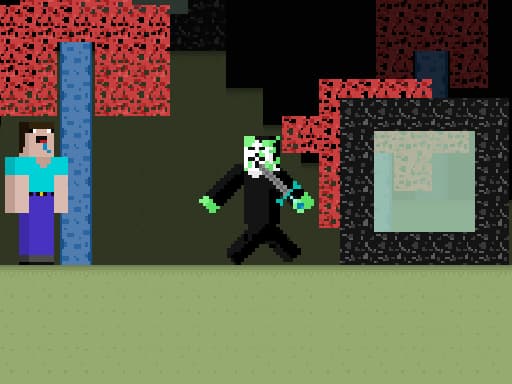 Captura de pantalla del juego Noob vs Hacker Zombie - arcade - Juego gratuito en línea