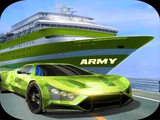 Captura de pantalla del juego Army Truck Car Transport Game - adventure - Juego gratuito en línea