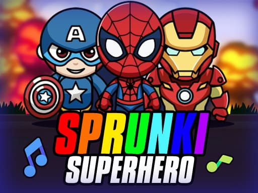 Sprunki SuperHero game screenshot - clicker - Free online game